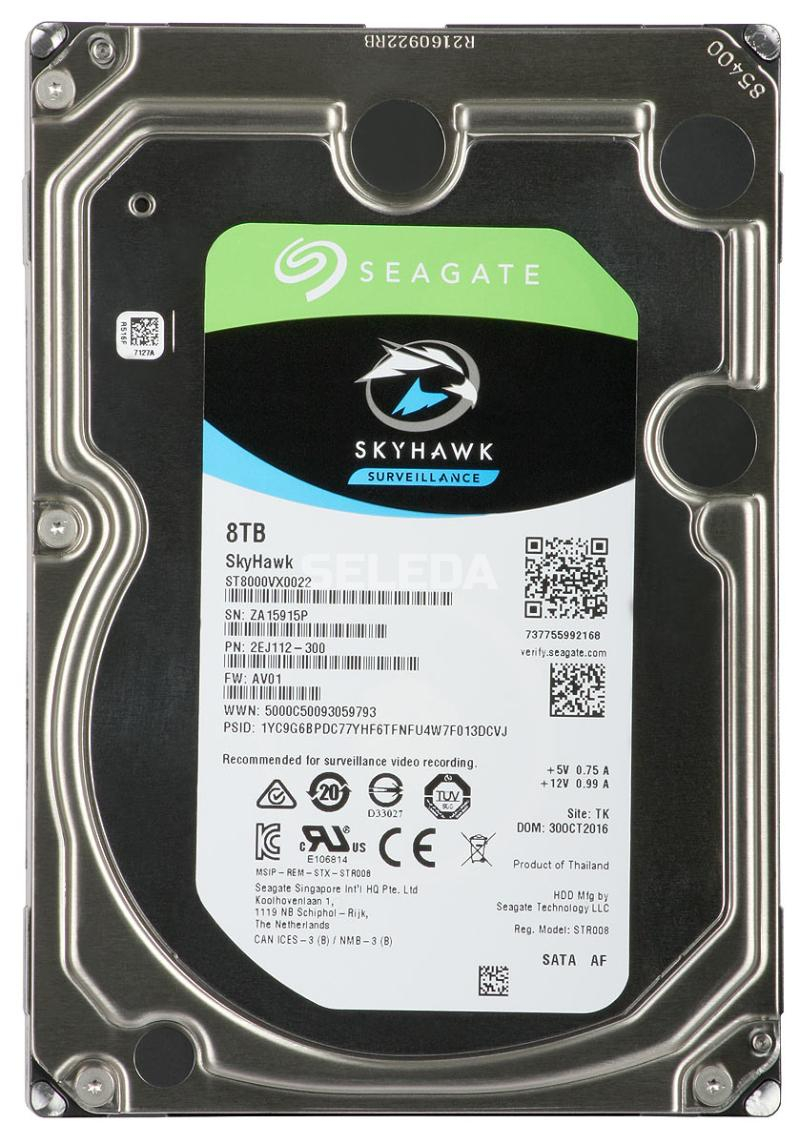 Seagate SkyHawk 8TB Surveillance HDD (3.5″, SATA3)