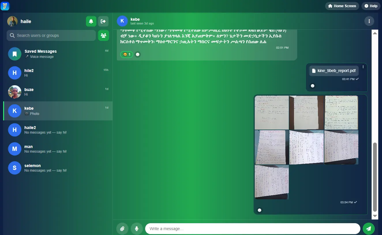 Yananyaa Messages: Chat, Voice Notes and File Sharing