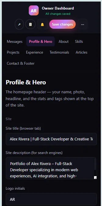 Create Your Portfolio – Online portfolio, Personal website